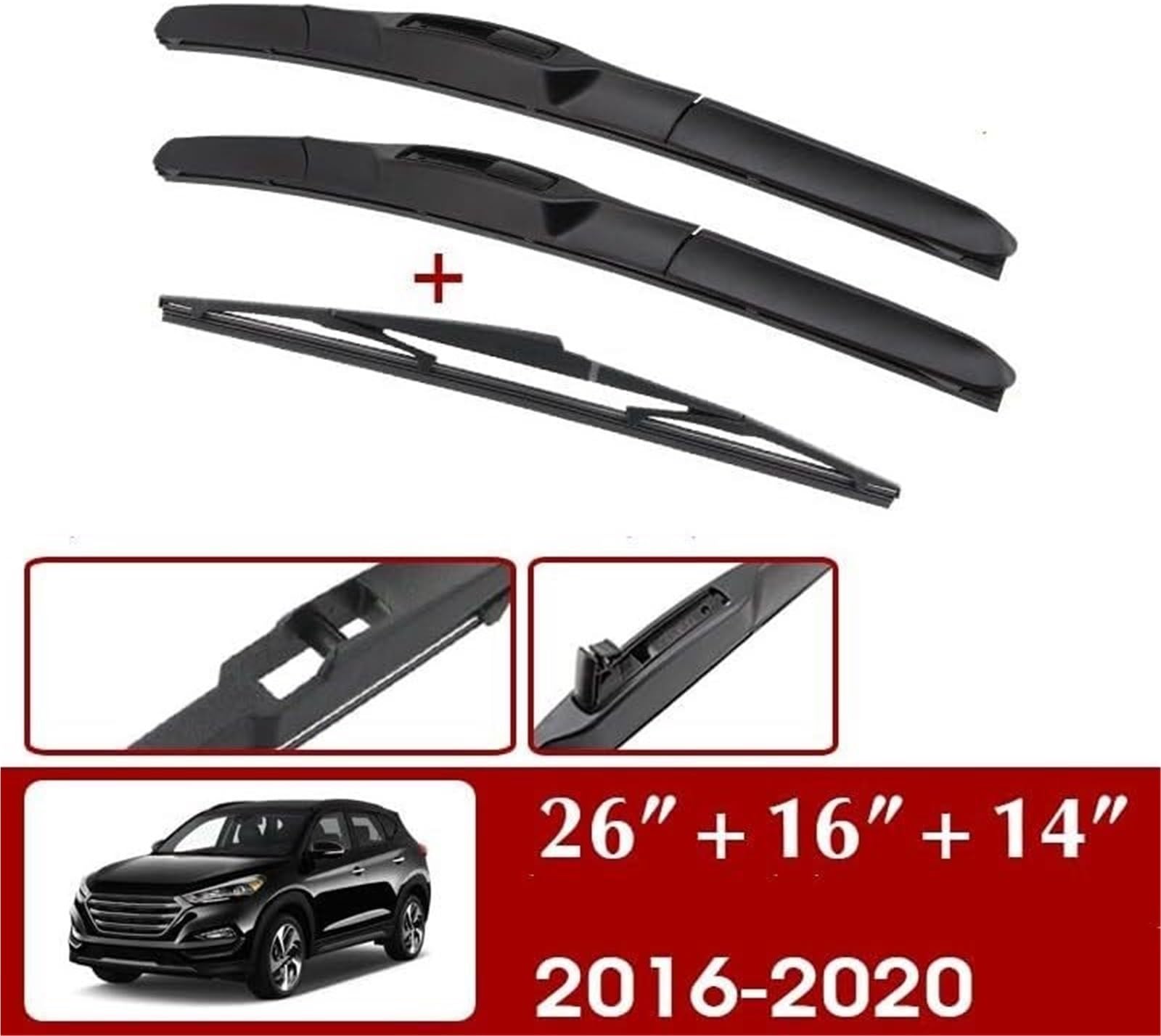 Juego de limpiaparabrisas Juego de escobillas limpiaparabrisas delanteras y traseras para Hyundai para Tucson TL