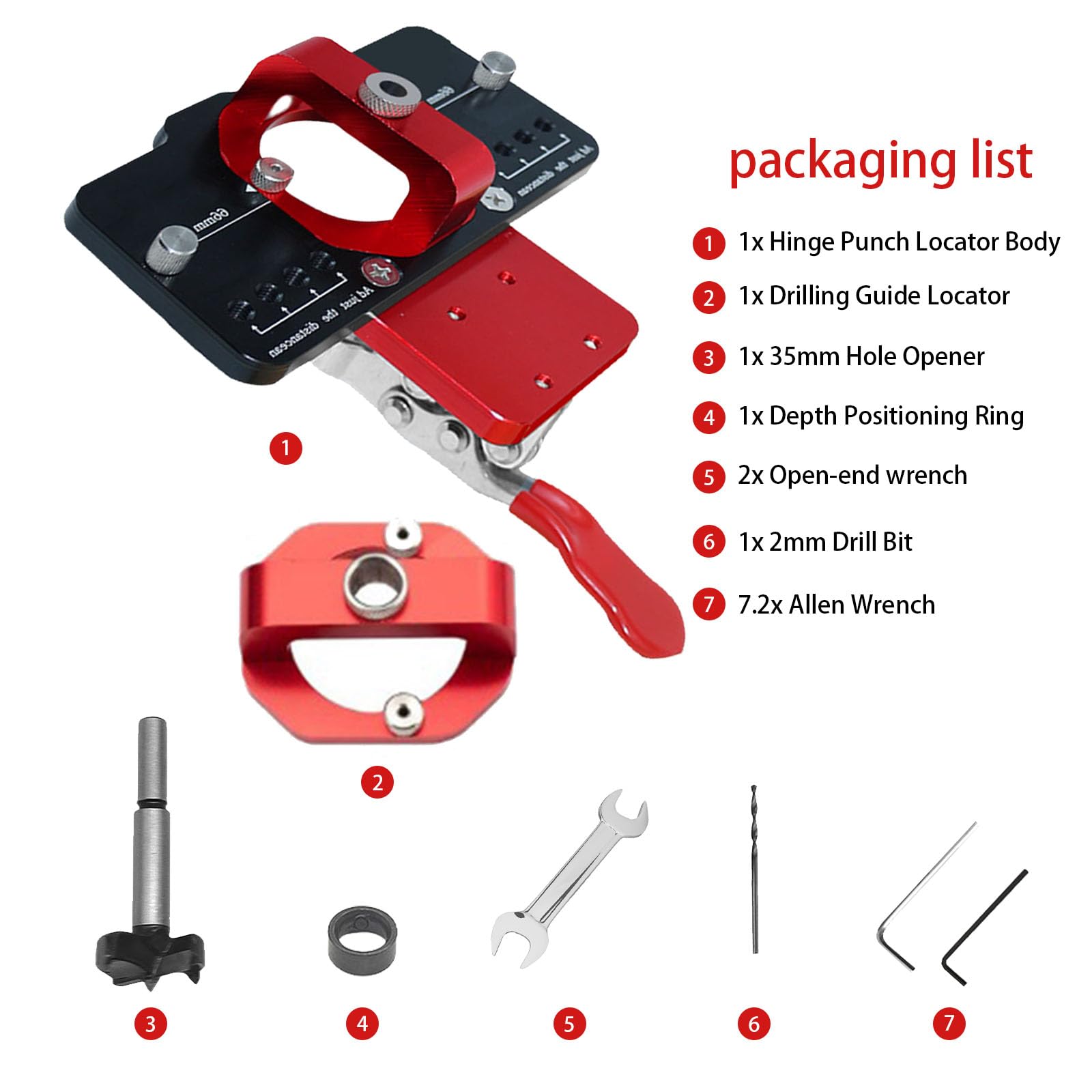 Modern Aluminium Scharnierlehre für Türschränke, 35 mm Bohrführung, 10 cm Länge, 11 kg Tragfähigkeit, Aufputzmontage, Unbehandelt, 1 Stück