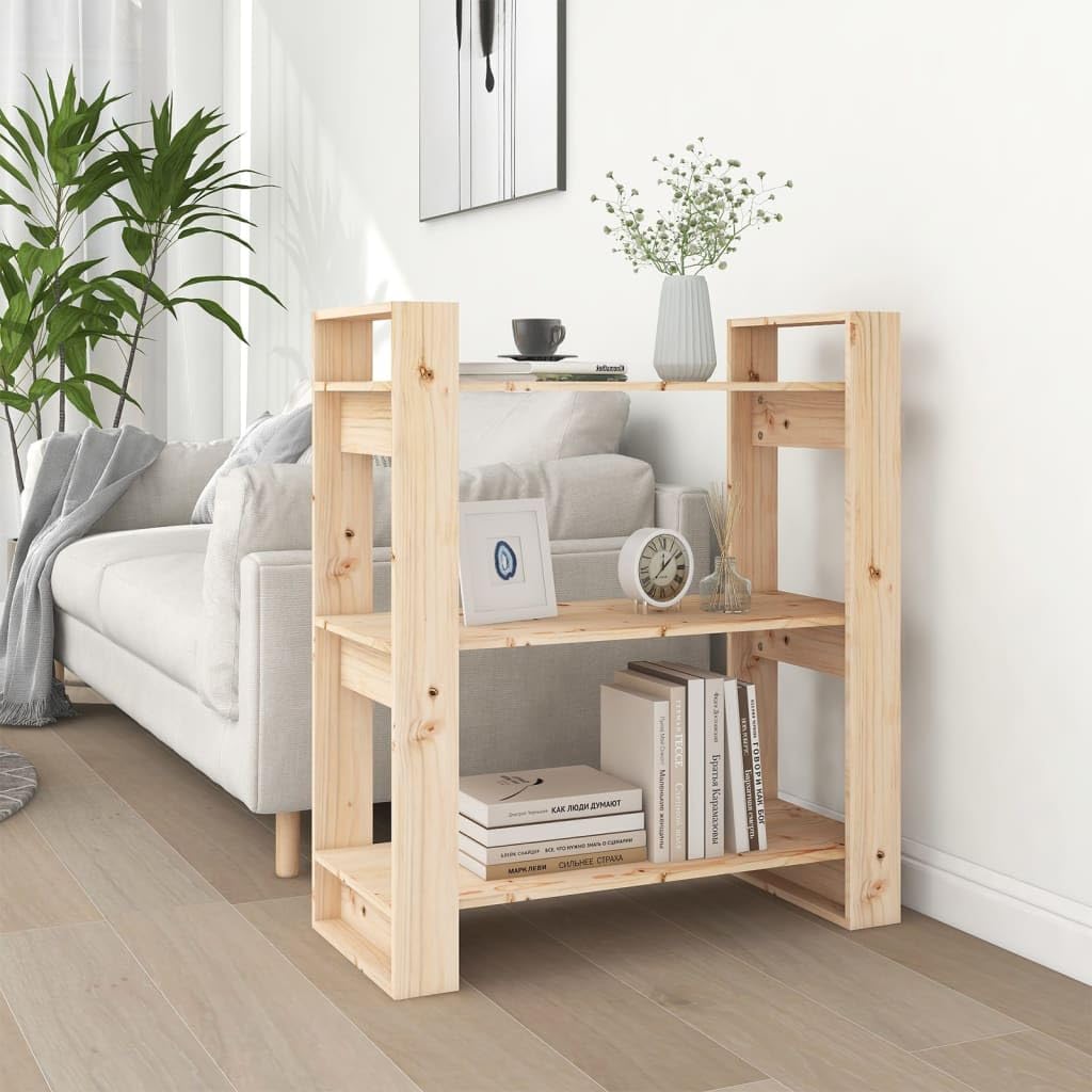 vidaXL Regał na książki/parawan 80x35x91 cm, lite drewno sosnowe