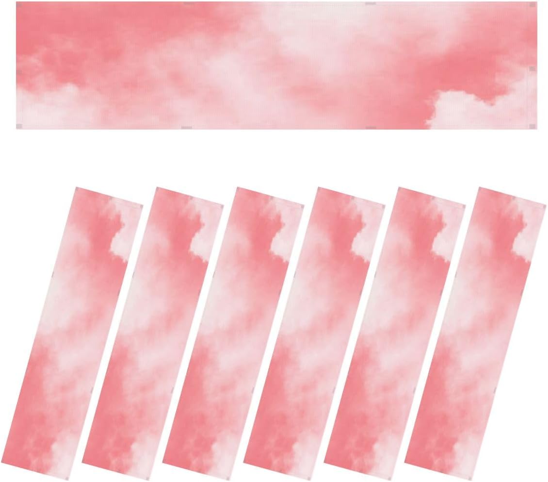 Fluorescent Light Covers for Ceiling Lights Pink Watercolor Easy to Install Magnetic Light Filter for Classroom Office Hospitals School Home Decor