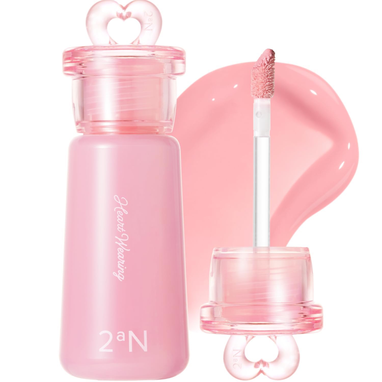 2aN Heart Wearing Liquid Cheek 01 Bebe Glow – Dewy Liquid Blush with Soft Glow & Clear Layering | Hydrating Essence + Glossy Oil Blend | Buildable, Finger-Blend Texture|8 Vibrant Shades (0.15oz)