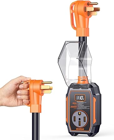 GEARGO RV Surge Protector 50 Amp with 20,000J Shield