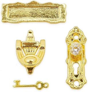 Odoria 1/12 Miniature Door Knob Knocker Dollhouse Hardware Accessories