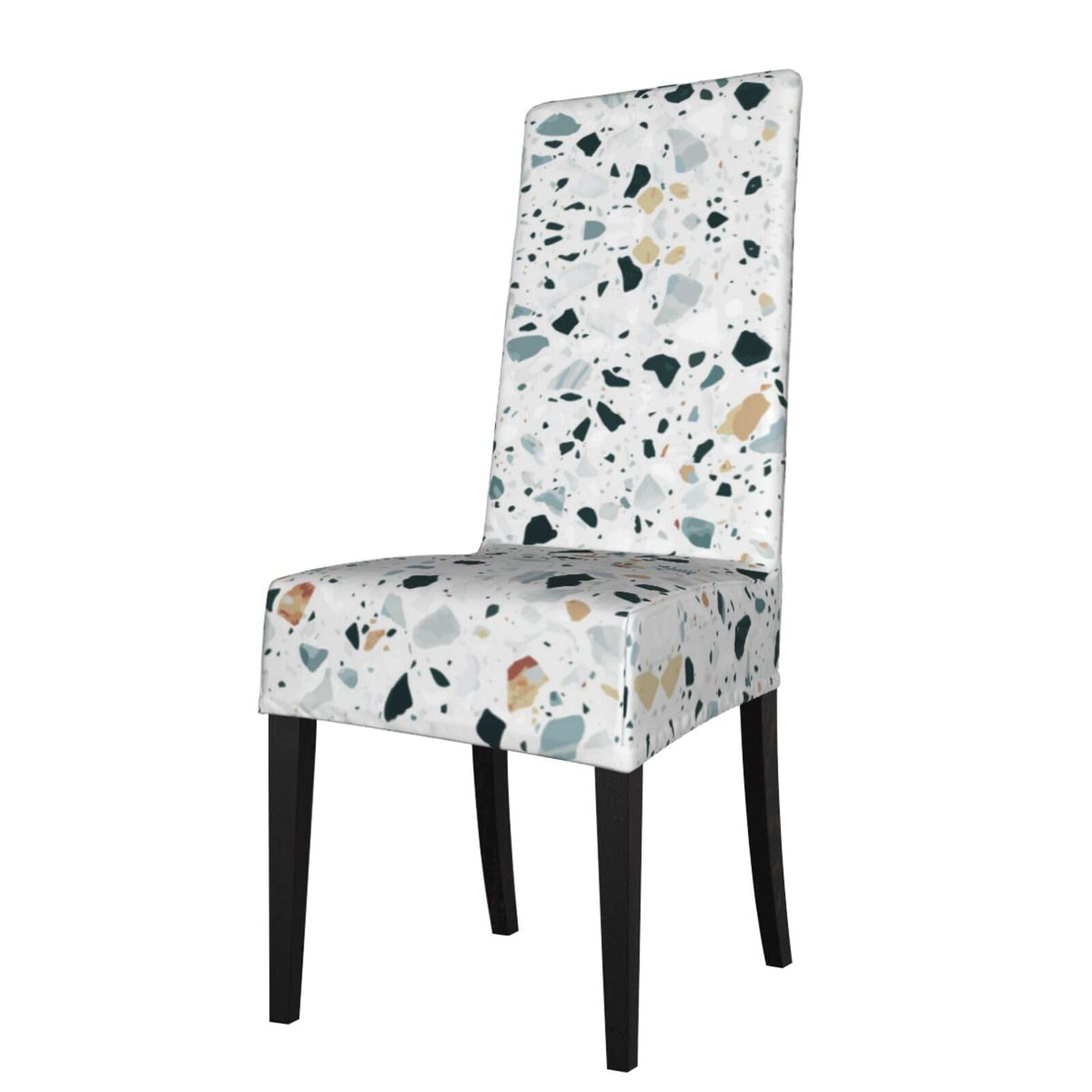 Lkymoh As Picture Terrazzo Marble Pastel, Chair Covers Stretch Chair Slipcovers For Dining Room, For Party Pet Protection Universal Fit Soft Polyester