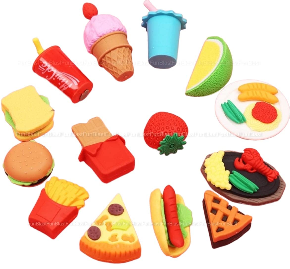 FunBlast Eraser for Kids – Fruit, Fast Food & Ice-Cream Theme Erasers Set for Kids, Erasers Set for Return Gift, Stationary Kit, Rubber Eraser for Kid (14 Pcs)-image-28
