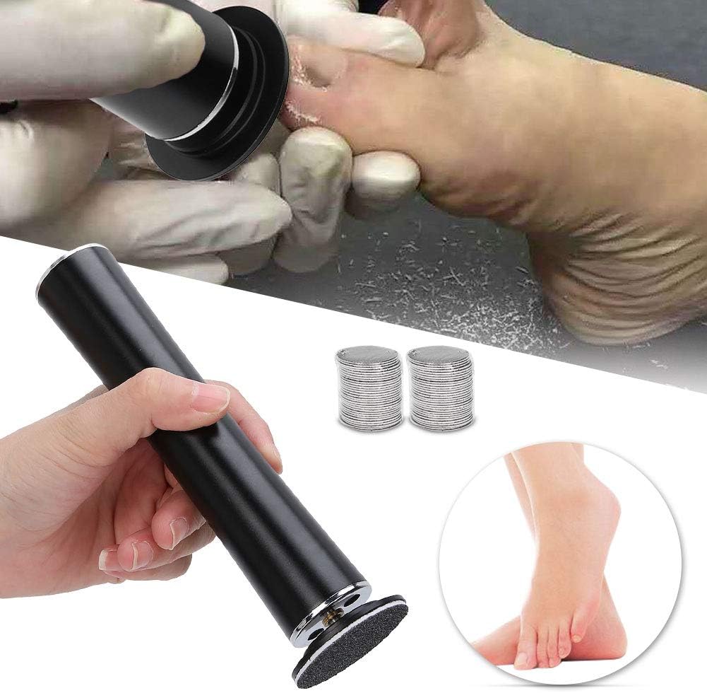 Electric Foot Callus Remover Professional USB Charging Foot Grinder File with 60 Sanding Sheets Coarse and Fine Exfoliation for Home Nail Salon Beauty Salon Alloy 16cm 6.3in
