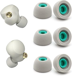 Memory Foam Eartips Ear Buds for Sony WF-1000XM4, UPGRADED Ear Tips Replacement Sony Ear Piece Foam Tips for WF-1000XM3 WF-SP900 WI-1000X WF WI XBA Series Fit Charging Case M(3 Pairs)