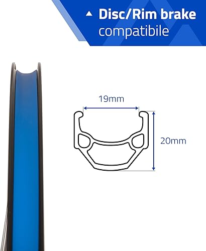 Miniatura 5 de DW19-700 Rueda de bicicleta de montaña de 29", delantera o trasera, doble pared, freno de disco o llanta, rueda libre o casete, 36 radios