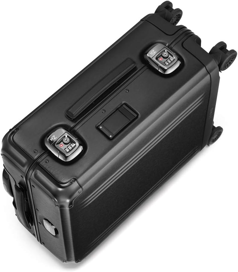 ZERO Halliburton Pursuit Aluminum Hardside Travel Case (Black, Continental Carry-On)