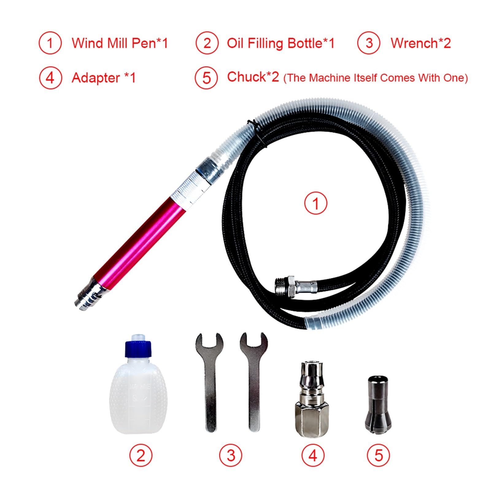 Limas Neumáticas, Air Micro Die Grinder Kits Mini Lápiz Pulido Grabado Madera Joyería Rectificado Corte Herramientas neumáticas(16PCS)