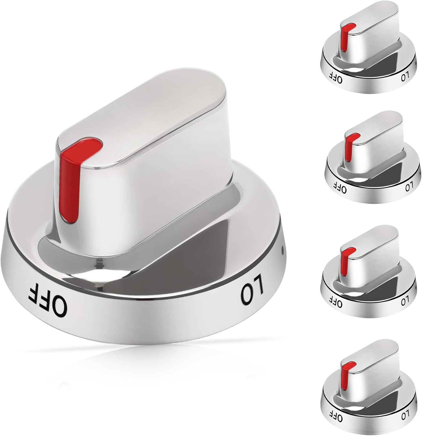 Upgraded 5pcs DG64-00472A / DG64-00347A Stove knobs Compatible with Samsung Gas Range Knobs DG64-00473A,DG64-00347B Stove knob, Replaces FX710bgs, NX58F5500SS, FX510BGS, FX510BGS, NX58F5300SS