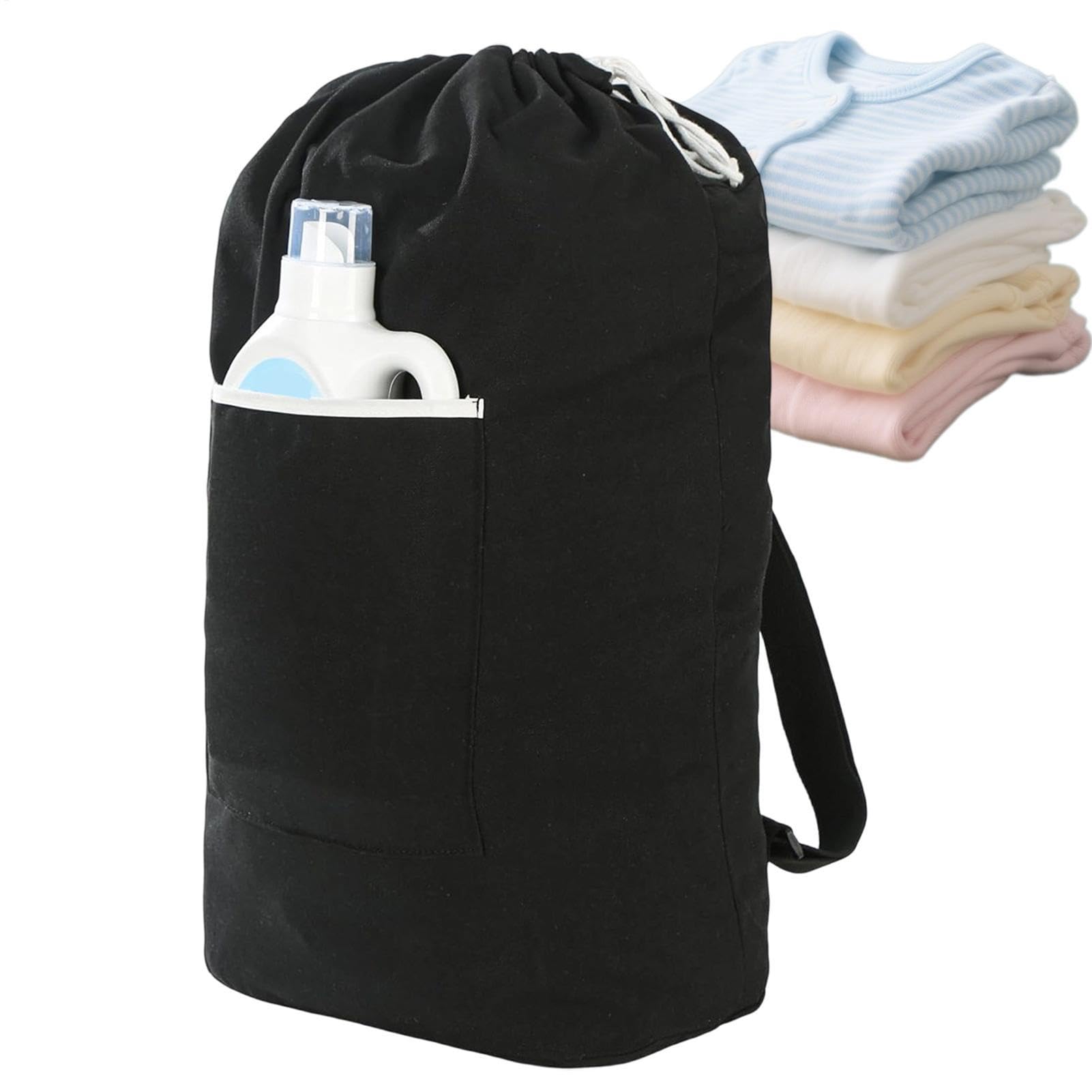 Studenten-Wäsche-Rucksack Waschbarer Canvas Schmutzwäsche-Organizer
