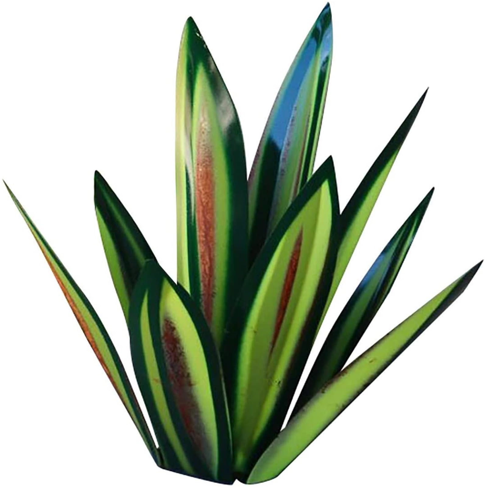 Arte da Giardino in Metallo Antiruggine Agave 55cm, Decorazione Artigianale per Esterni per Prato, Patio, Terrazza, Cortile E Decorazione Interna Green,55cm