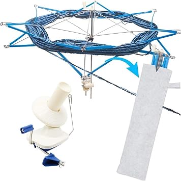 Winding Machine, Winding Knitting Machine Fiber String Line Ball Hand Operated Swift Yarn Winder, Manual Wool DIY Sewing Accessory for CoilsDY018