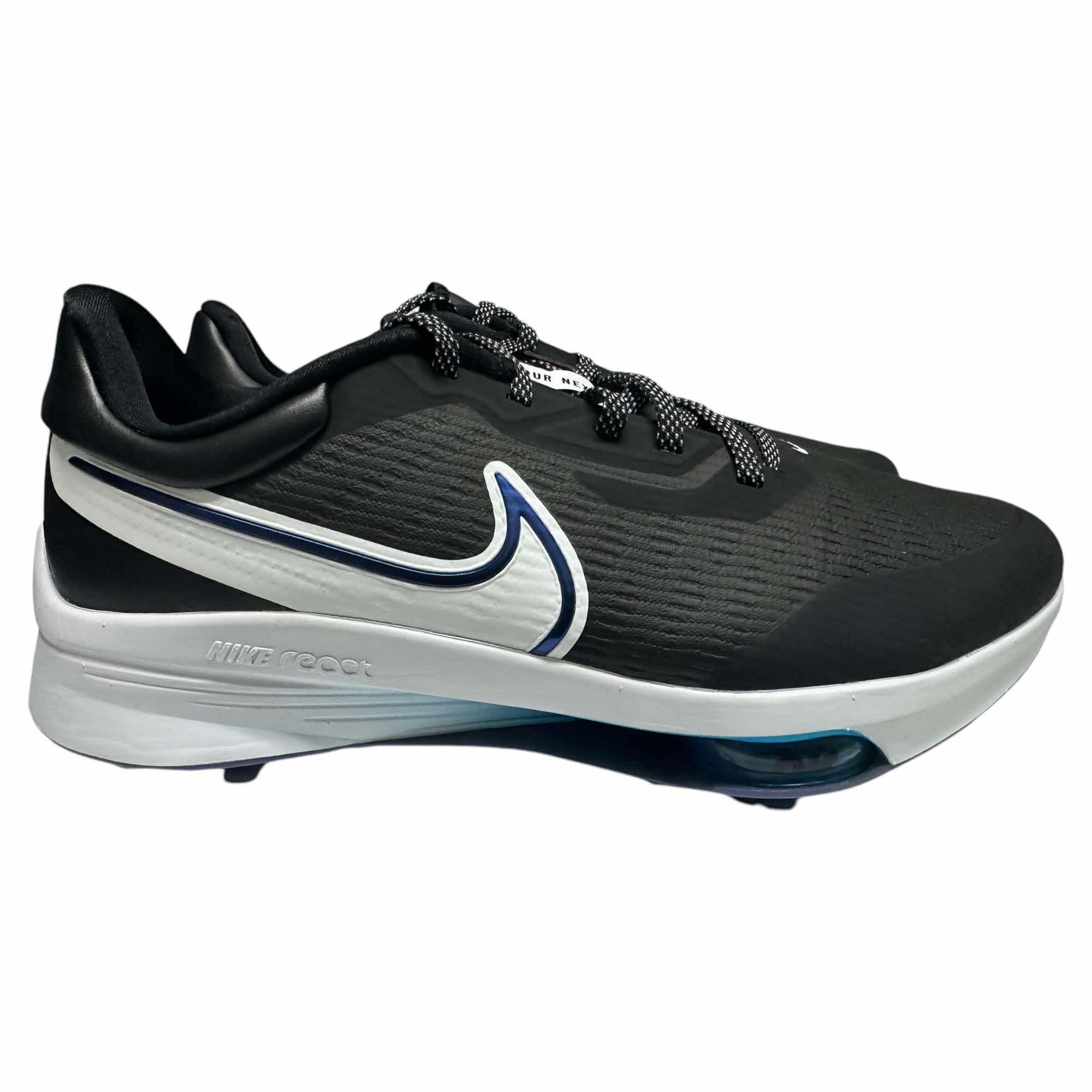 Nike Men's Air Zoom Infinity Tour Next% Wide Golf Shoes Spikes Black/Photo Blue/White #DM8446-014 - Size Men's 10