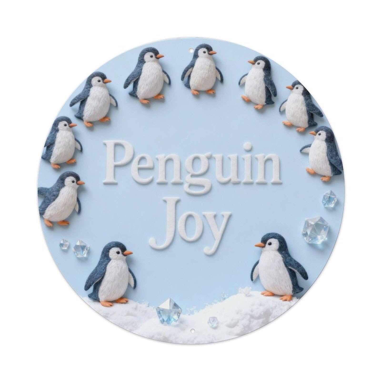 Penguin Joy Metal Tin Sign Plaque