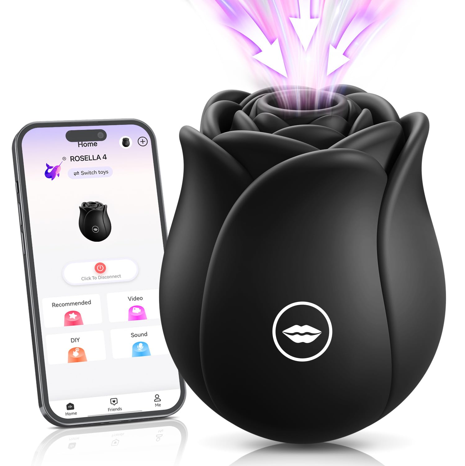 Big Shocked Rose Sex Toy Sucking Vibrator - Sex Toys Vibrator Adult Toys with 10 Suction Vibrators Clitoral Vibrater Clit Sucker Couple Female Women Adult Sex Toys &amp; Games Jewelry