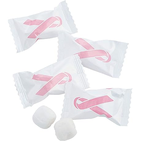 Pink Ribbon Buttermint Candy - Support Breast Cancer Awareness