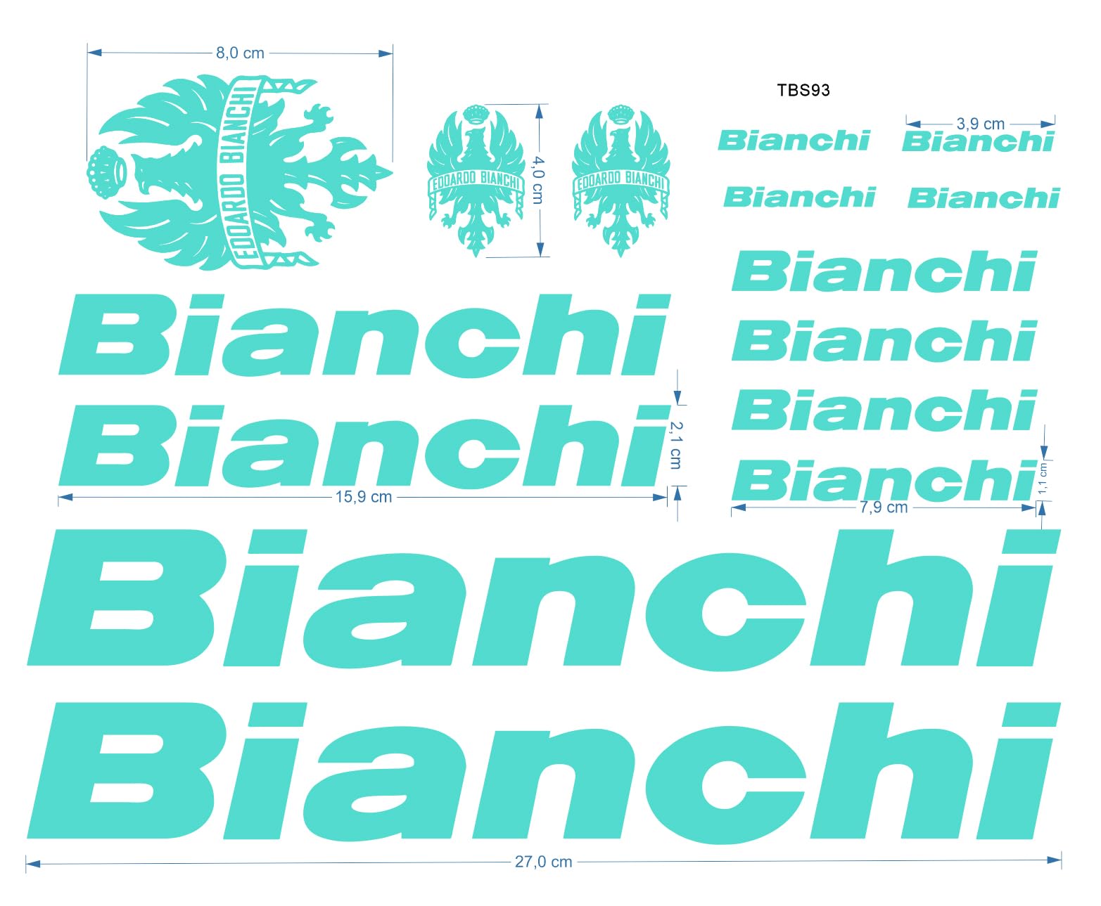 Celeste Stickers for Road or Mountain Bike Frame Compatible with