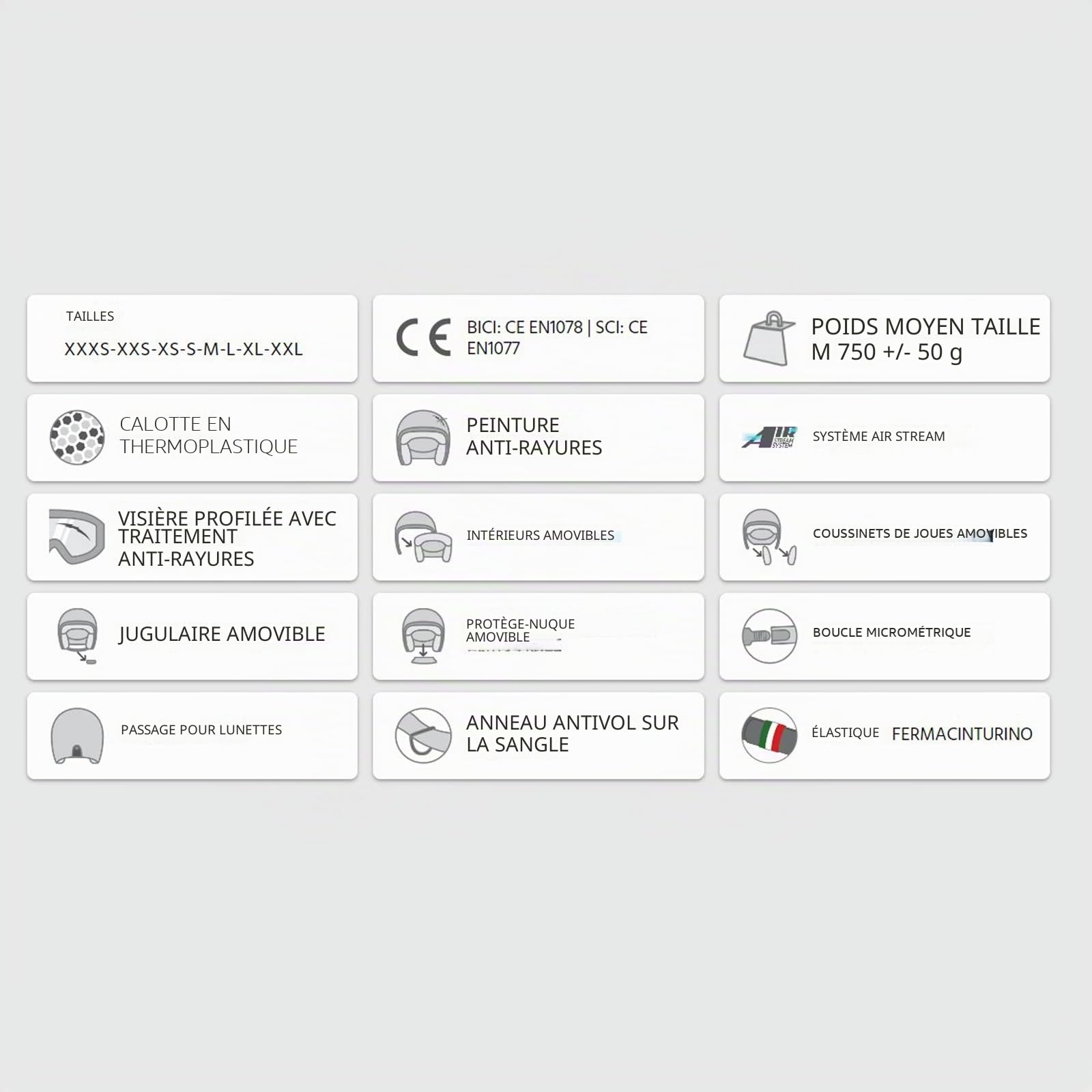 CGM Casque de vélo, Ski, vélo différentes Couleurs et Tailles