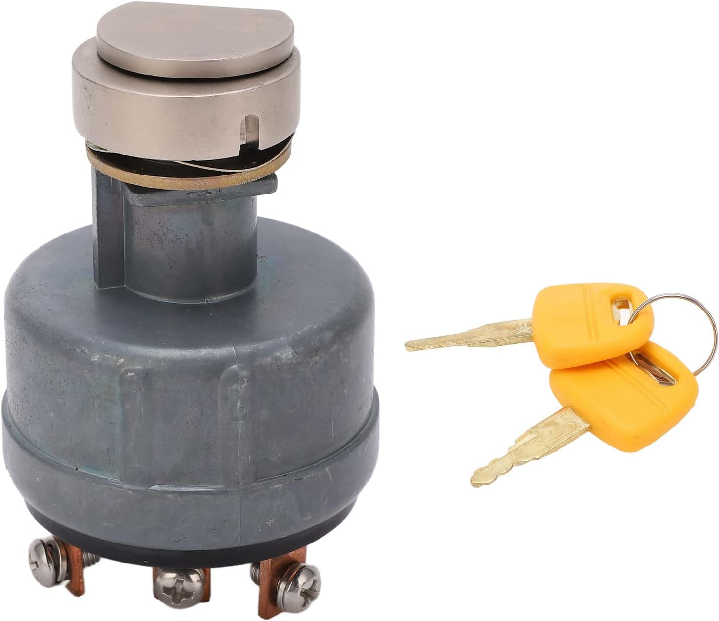 6 Pin Excavator Ignition Start Switch with Key Protection Cover Ignition Starter Switch Compatible with Hitachi EX200 Excavator for Replacement