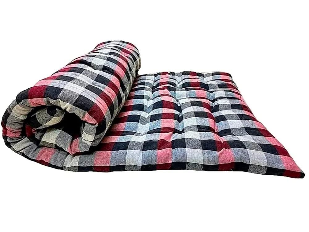 CHILLI BILLI Soft Cotton Filled Multicolored Single Bed Mattress in Natural Print | Cotton Gadda (3 x 6 ft or 36 x 72 Inch) Single Bed (B0BQ412BCH) Amazon Price History, Amazon Price Tracker