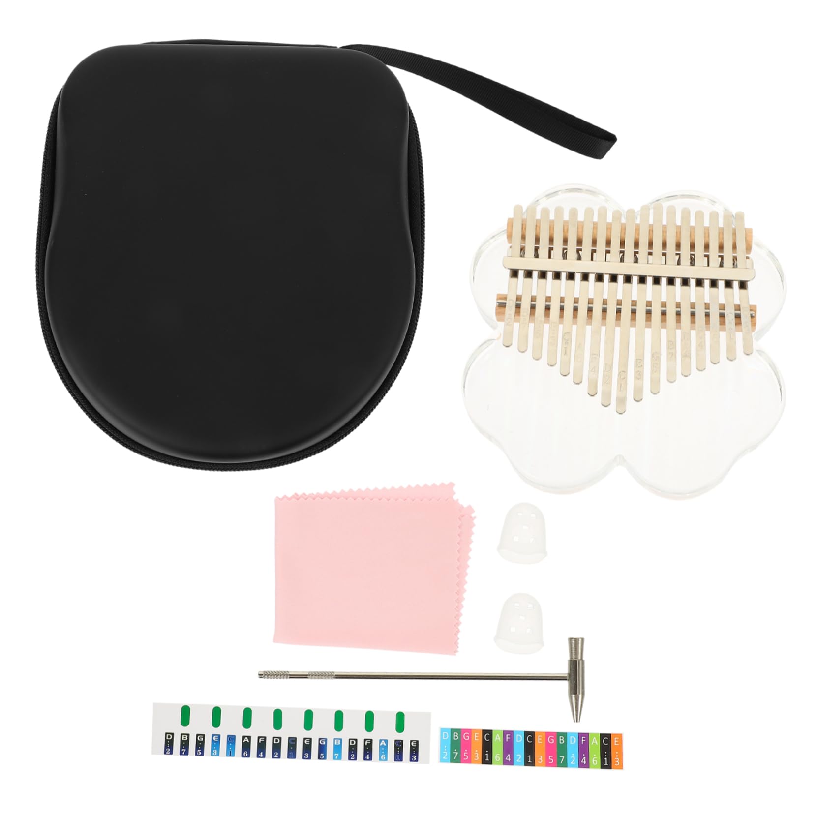 Toddmomy Tone Crystal Thumb Piano Portable Music Instrument for Boys and Girls Adults Safe Smooth