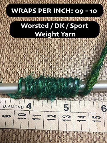 Knitsilk Premium Recycled Sari Silk Yarn - Ocean Of Green Worsted (50 Yards, 1 Skein) #TOP1