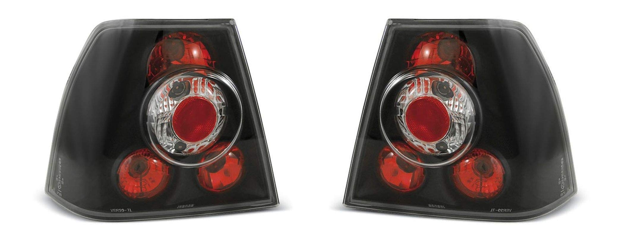 Fanali posteriori compatibili con Volkswagen Bora 1998 1999 2000 2001 2002 2003 2004 2005 Berlina GV-2031 Fanale posteriore Gruppo Fanale posteriore 1 Paia Driver e Lato Passeggero Set Completo Nero