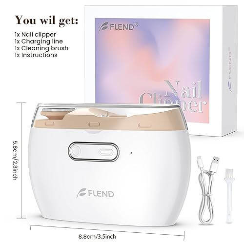 Miniatura 7 de Cortaúñas eléctrico, cortaúñas automático 2 en 1, molinillo de uñas eléctrico, recortador de uñas eléctrico de 40 DB, recortador de uñas eléctrico