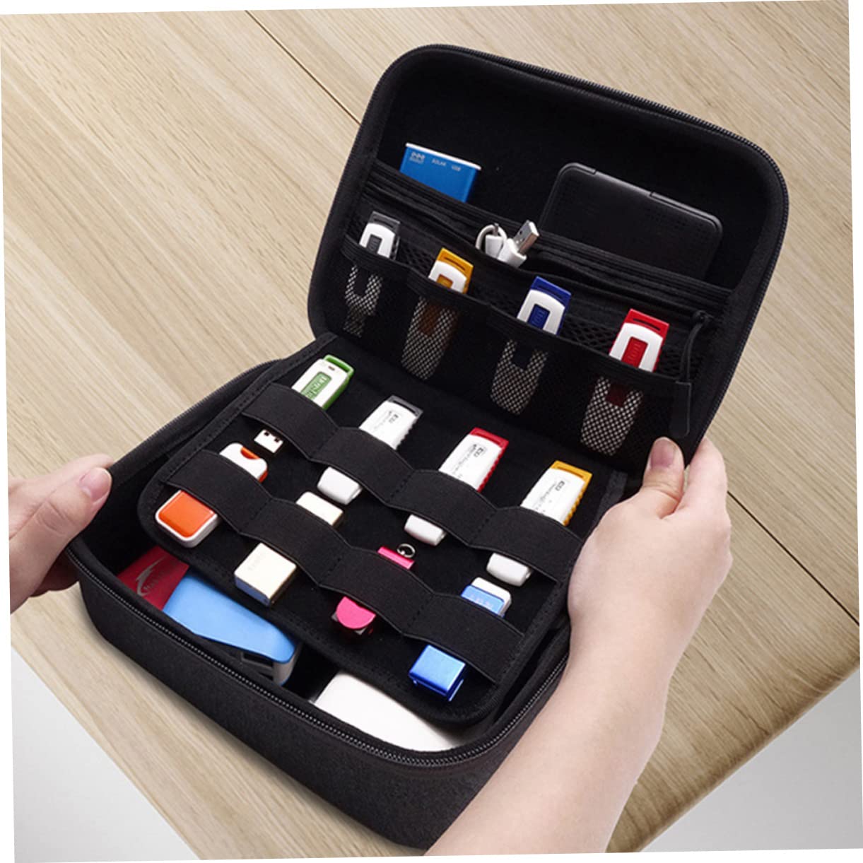 Housoutil Borsa Organizer per Cavi da Viaggio con Cerniera per Caricabatterie Dati Accessori per Esterni