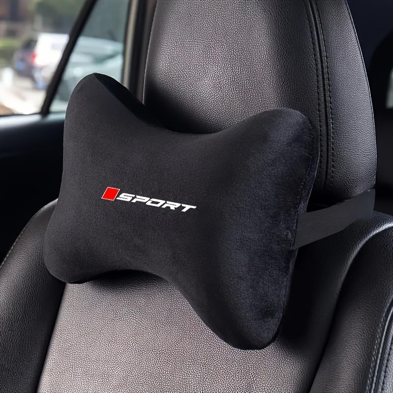 Auto Nackenkissen für Audi A1 A3 Sportback A4 A5 A6 Avant Allroad A7 A8 e-tron, Auto Kopfstütze Kissen Weichheit Atmungsaktiv Autositz Kopfkissen Fahrersitz Zubehör