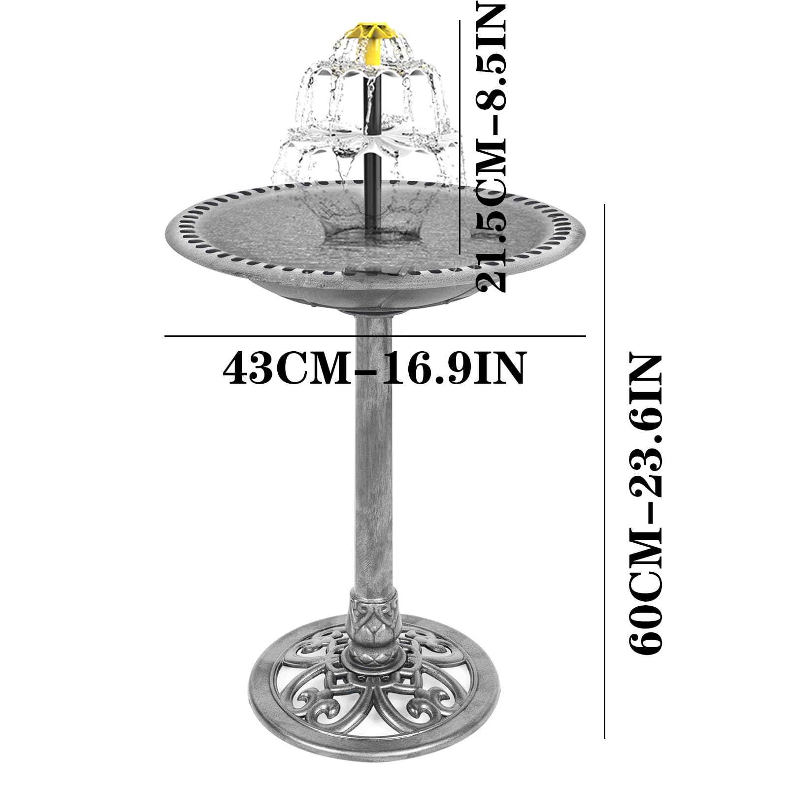 Bebedero Pajaros Silvestres Exterior Jardin, Alimentación De Aves De Jardín para Balcon Decorativo Exterior Baño De Pájaros