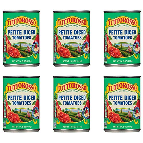 Tuttorosso Delicious Petite Diced Canned Tomatoes, 14.5oz Can (Pack of 6)