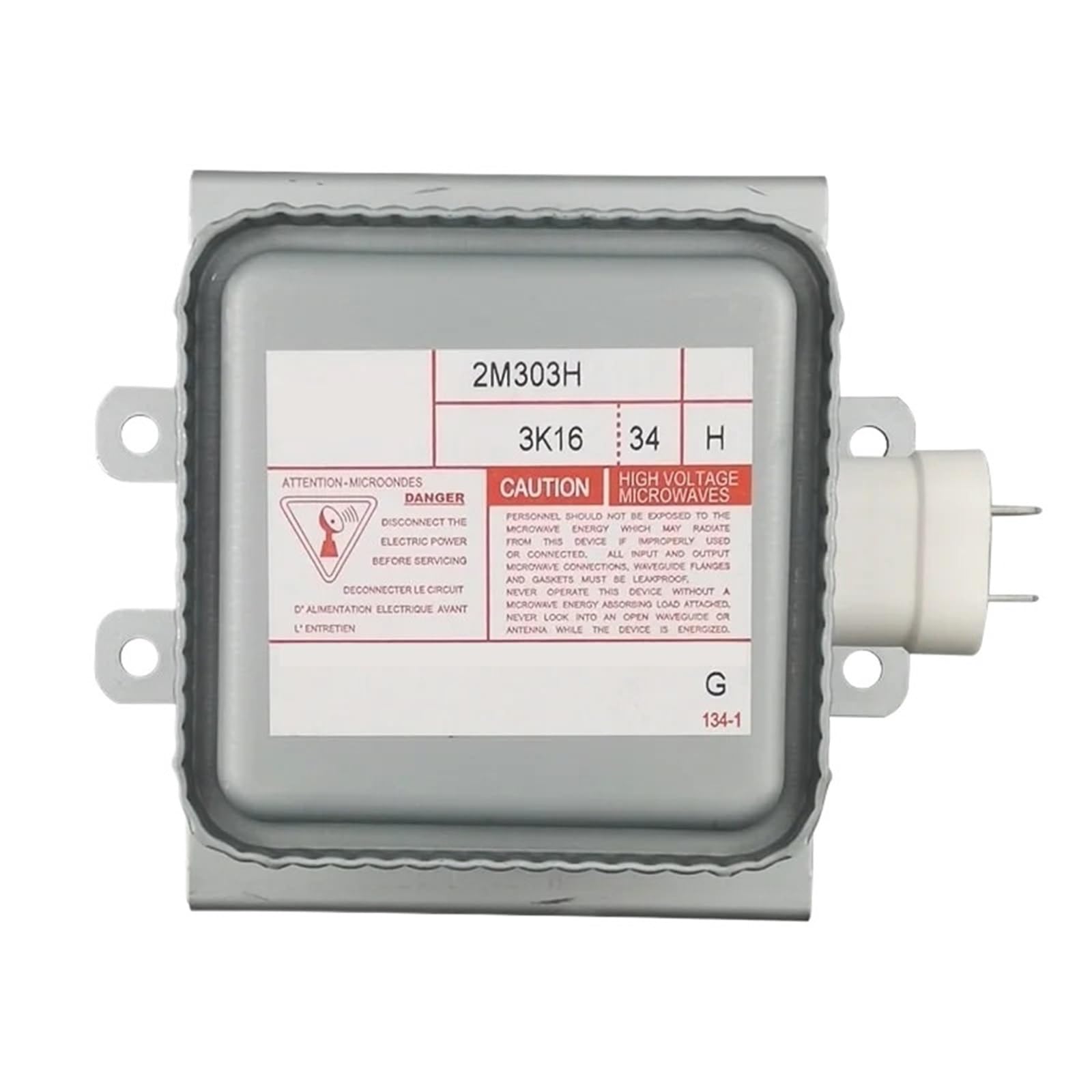 VKvmNYlxx 2M303H Water Cooled Industrial Microwave Magnetron Long Base Plate Generator with 1080W Frequency Conversion Vacuum Tube