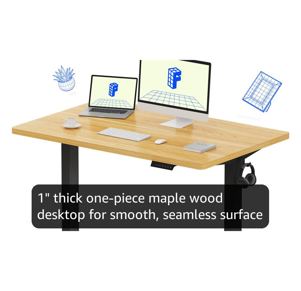Amazon.com: FLEXISPOT EN1 One-Piece Standing Desk with 1-Inch