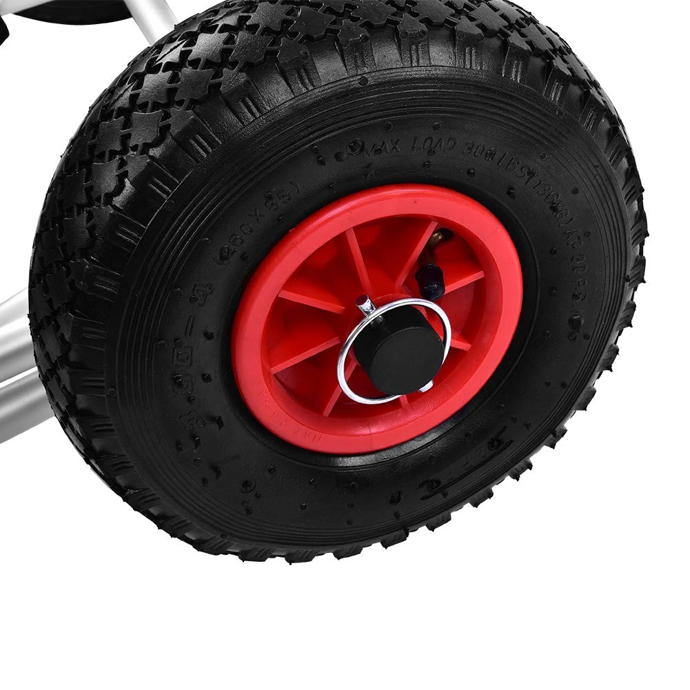 GOTOTOP Kajakwagen Faltbarer Kajakwagen, Bootsträger Trolley Cart Kajakwagen Transportkarre Kanu Kajak faltbar aus Aluminium, maximale Belastung 80 kg
