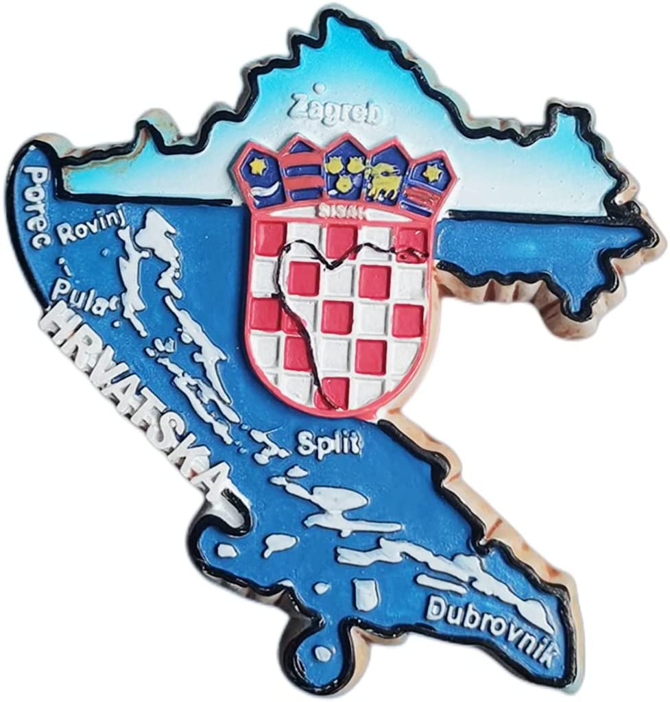 Altko Map Style Croatia Magnet Fridge Refrigerator Magnet Decoration Sticker Souvenir Resin Crafts Kitchen Whiteboard