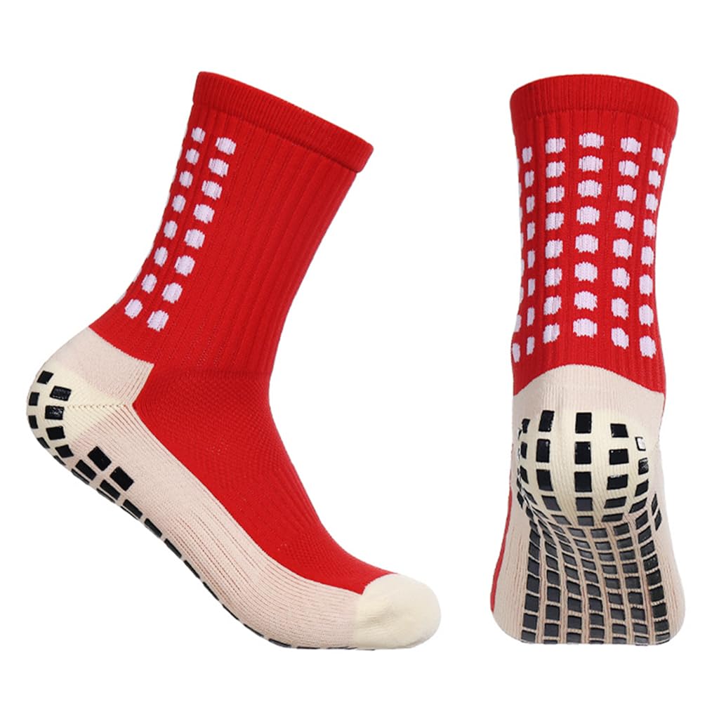 Sports Socks for Man Women, Badminton Soccer Running Gym & Indoor Training, Hi-Tech Performance Rubber Anti-Slip and Thicken Cushion Sport Ankle Length-image-3