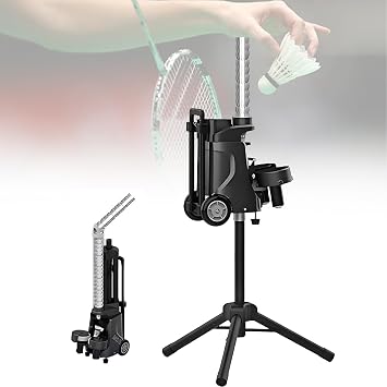 Smart Shuttlecock Feeder,Portable Badminton Serve Pitching Machine with Smart APP Control, Serving Frequency 1.0S-5S, for Indoor Outdoor Game Training MiniPro