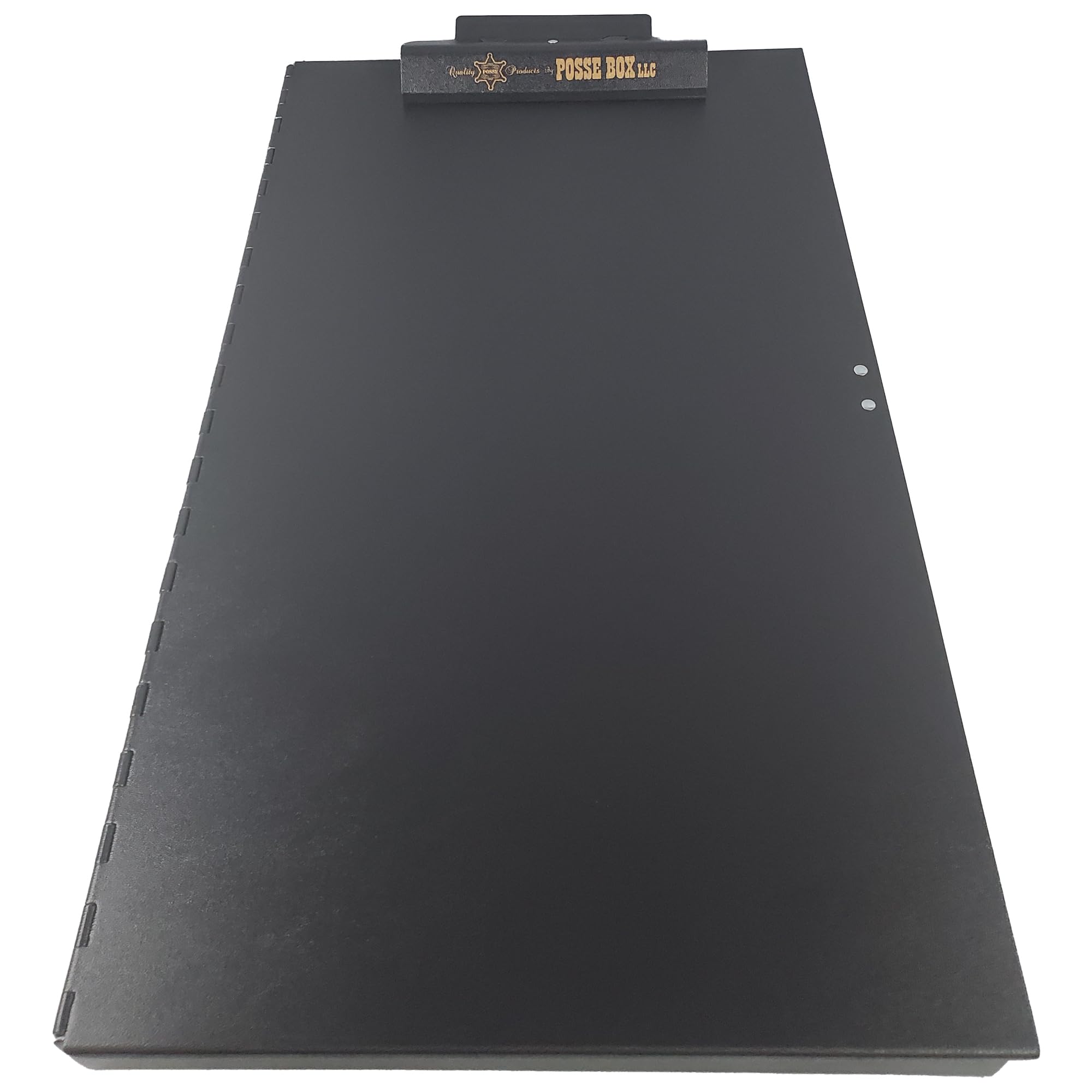 Posse Box - Side-Opening Single Compartment Clipboard PBxL-85-BV · Black Vinyl Aluminum · 18" x 11" x 1-1/2" · Storage Organizer