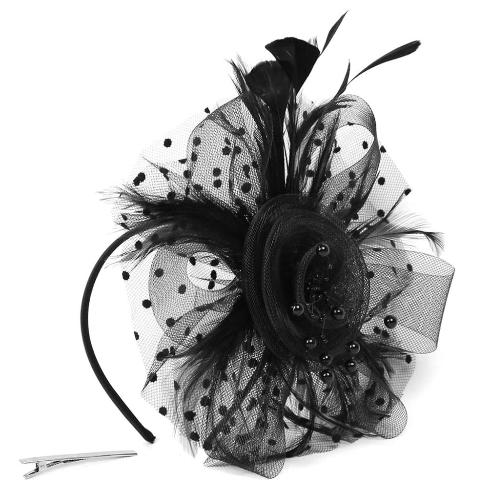 Fascinator Cappello Sposa Con Velo E Piume - Accessorio Elegante Per Matrimoni E Feste - Foto 11