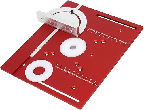 Miniatura 7 de Placa de inserción de mesa de enrutador de aluminio,Bancos de carpintería Router Placa Flip con guía de calibre de inglete Soportes deslizantes de