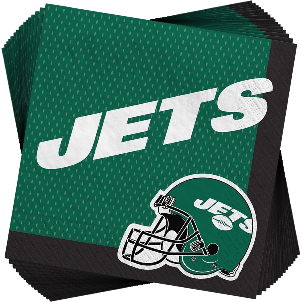 Serviettes New York Jets amscan indispensables pour votre soirée match NFL et buffet entre amis