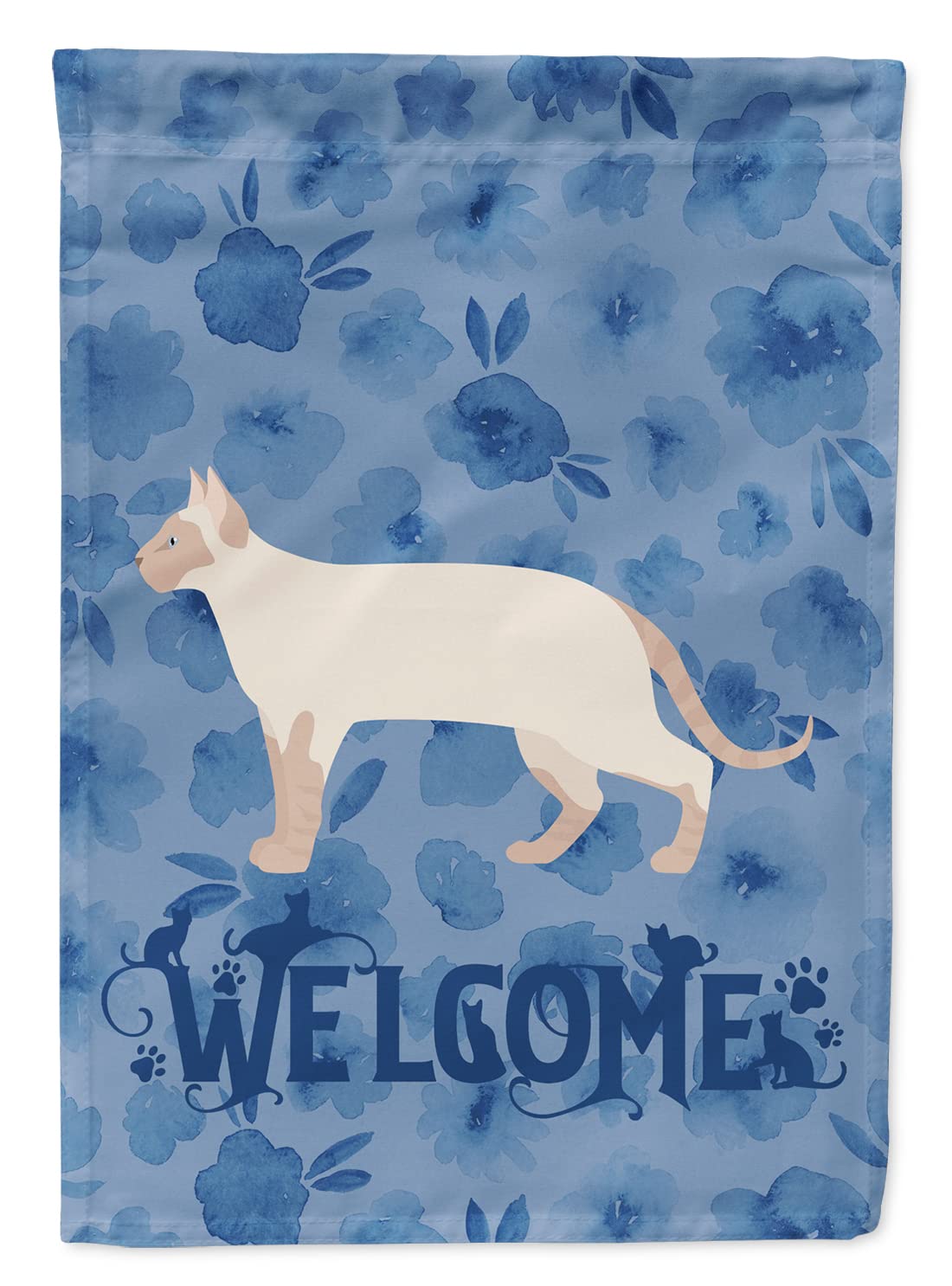 Drapeau de bienvenue chat Tonkinois Caroline's Treasures en toile grand format pour maison