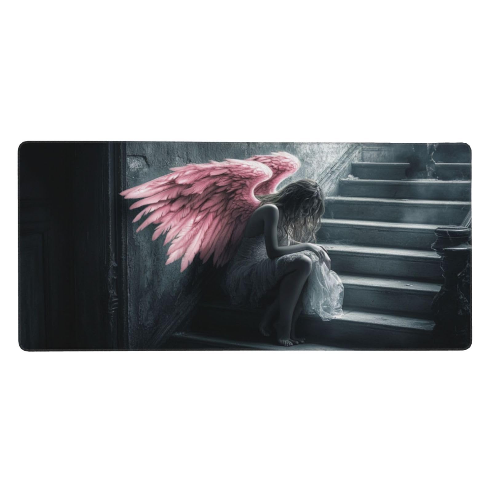 Podkładka pod mysz dla dziewczynki i skrzydła 100 x 50 cm podkładka na