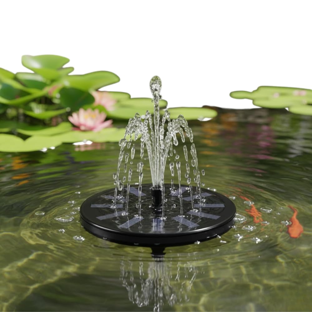 Drumstone (𝐒𝐩𝐞𝐜𝐢𝐚𝐥 𝟏𝟓 𝐘𝐞𝐚𝐫𝐬 𝐖𝐚𝐫𝐫𝐚𝐧𝐭𝐲) Mini Solar Fountain Pump for Bird Bath, Solar Powered Water Fountain for Garden Pond, Pool, Fish Tank & Aquarium, Floating Outdoor Solar-image-12