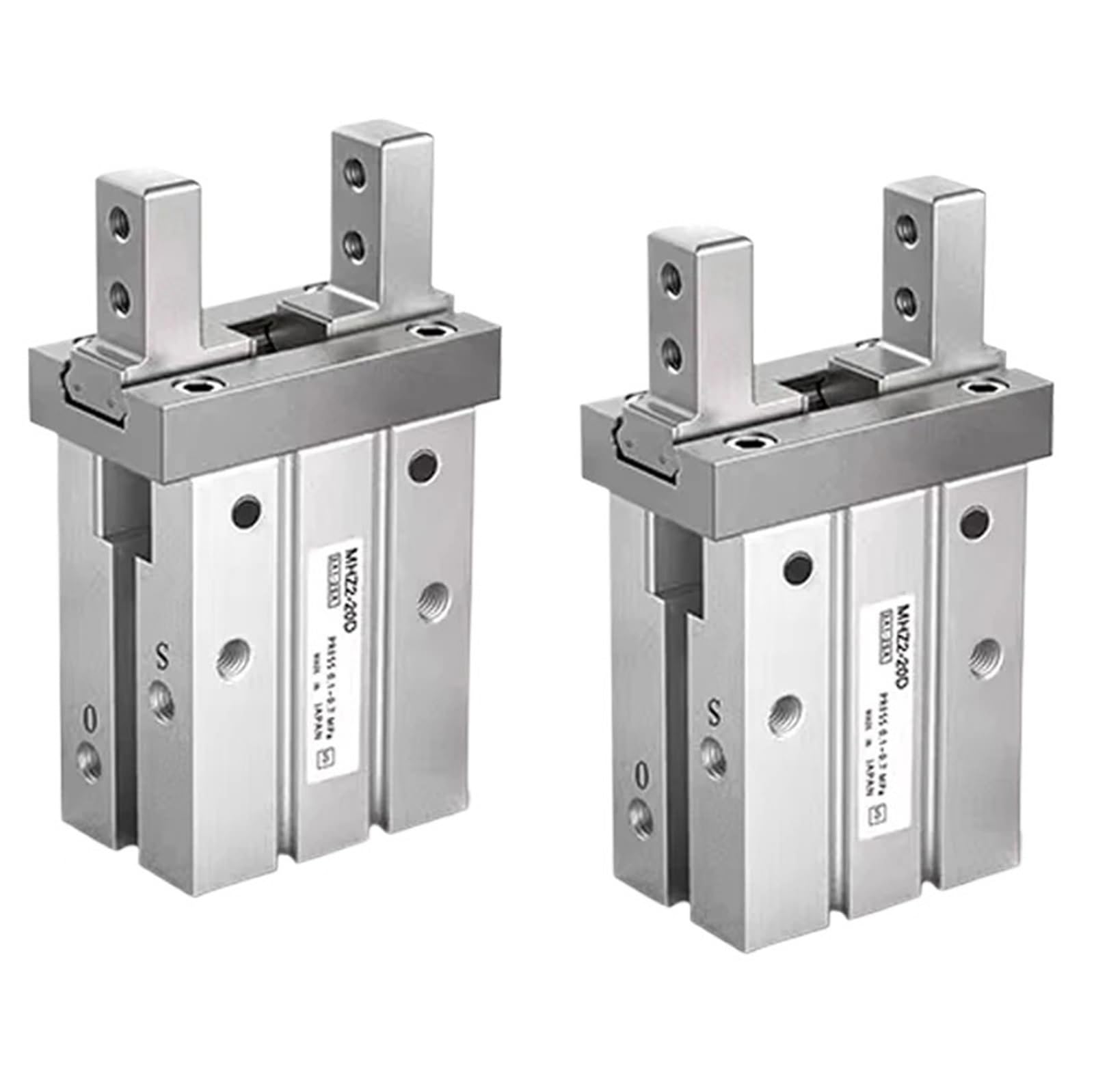 Cylindre pneumatique MHZ2-25C type pince double action pour guidage précis
