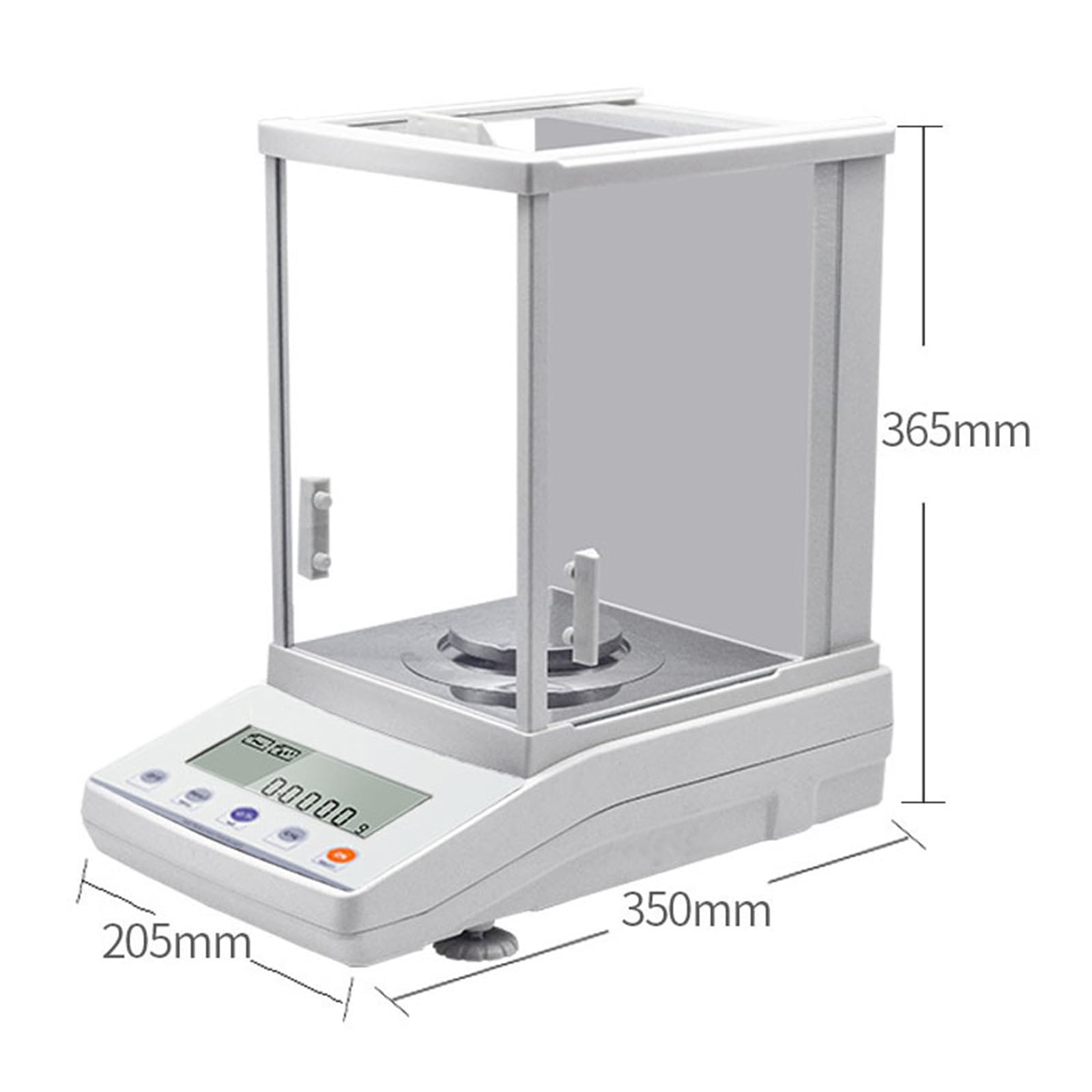 Bilancia Analitica di Precisione da Laboratorio, Bilancia Digitale Elettronica da 220 G/0,0001 G, G/ct/oz, con Copertura Antivento E Peso di Calibrazione da 200 G, per Laboratori, Industrie