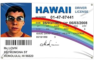 McLovin ID Flag Driver License Banner
